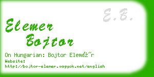 elemer bojtor business card